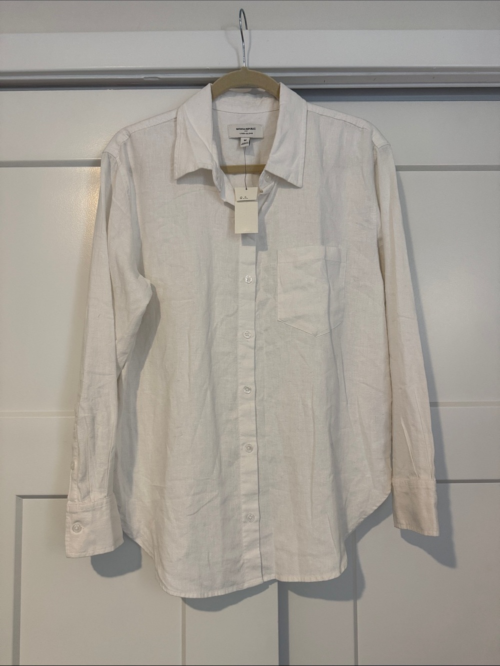 NWT Banana Republic Perfect Linen Shirt M